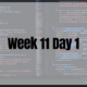 Week 11 Day 1 – 1400 Lines of Code
