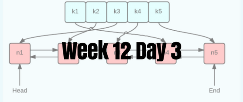 Week 12 Day 3 – Back at it Again with LRU Cache!