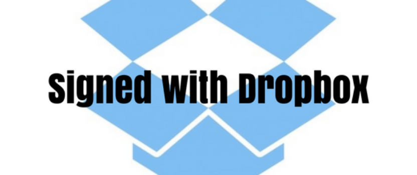 Signed with Dropbox!