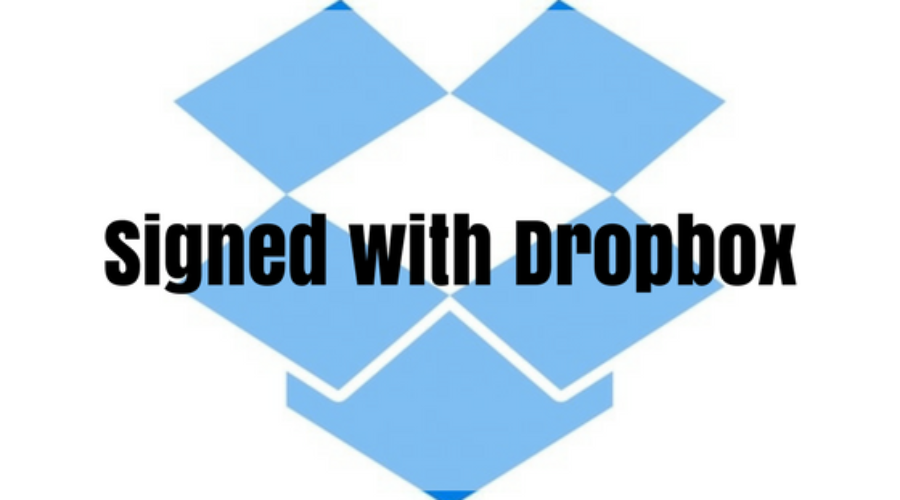 Signed with Dropbox!